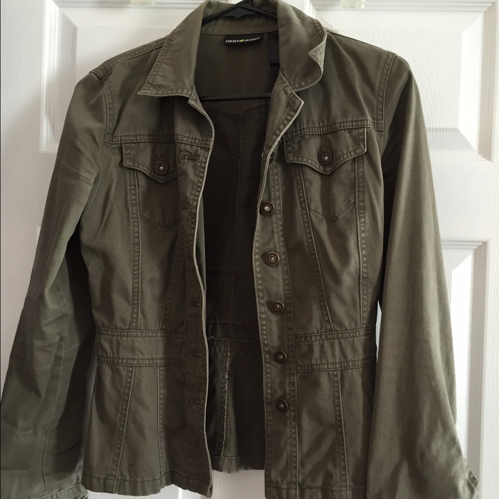 DKNY Jeans Army/Safari Blazer Style Jacket